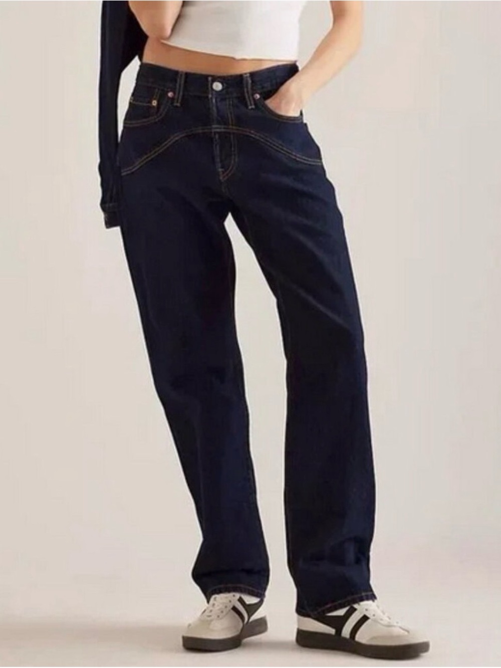 Levi's Dark Indigo Straight-Leg Jeans for Women